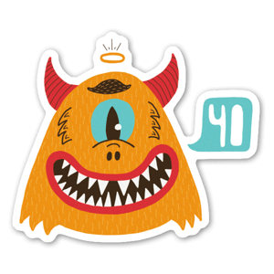 Sticker "A nice monster yo!" 