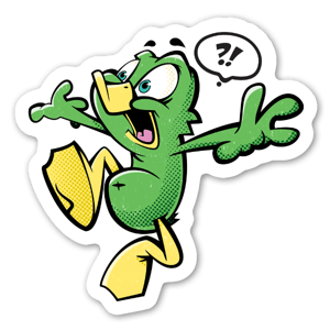 A Surprised Duck sticker