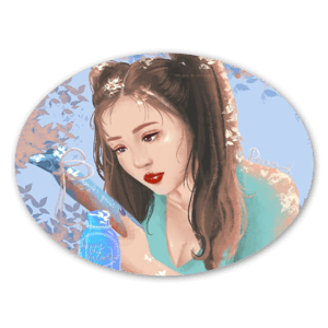 blue themed sticker for the summer