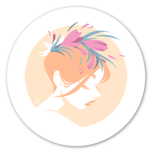 Pretty girl with colchicum flower in her hair