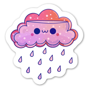 Cutie cloud raining