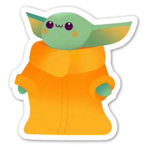 Cute green baby inspired by star wars

