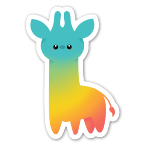 Cute rainbow giraffe