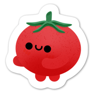 Cute red tomato