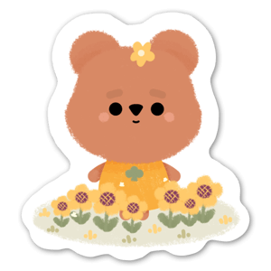 Bear and Flowers
