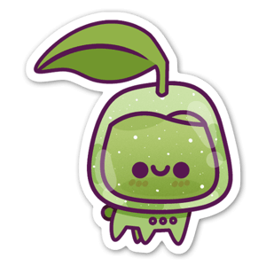 Cute green creature.