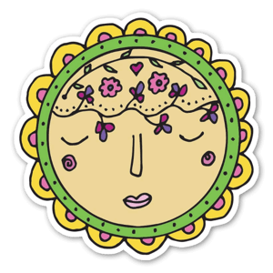 Exuding flowers and serenity, this sweet little flower goddess is tranquil and at peace. 