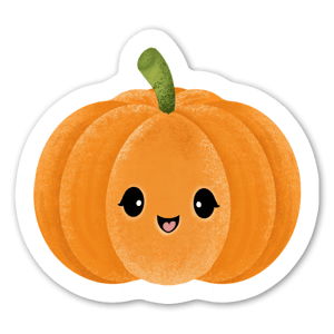 Halloween pumpkins are usually scary, but this little fella is too cute! 