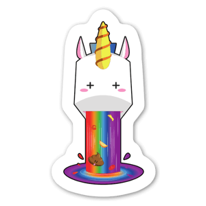 Rare rainbow vomiting unicorn.