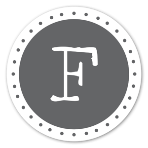 Monogram as a sticker