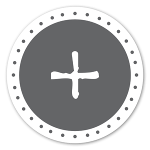 the sign + as a sticker 