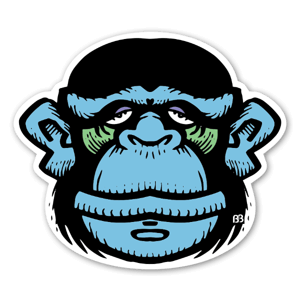 Bobby Blue Monkey custom stickers