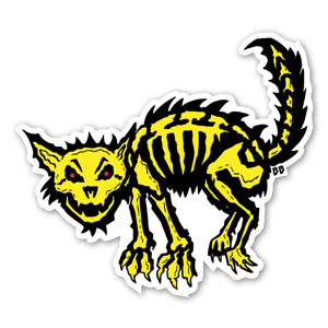 Bobby Crazy Cat stickers labels decals