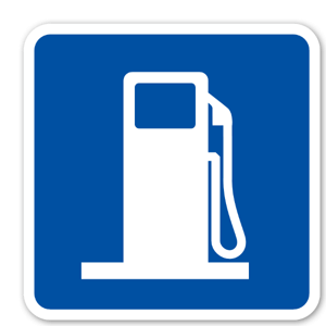 Order decals with the gas station sign 