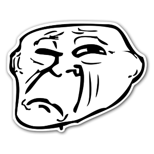 Stickers with a not so happy meme face! 