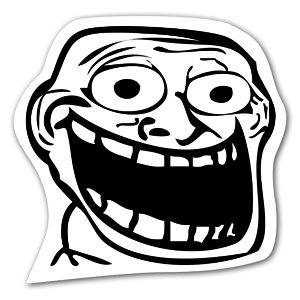 A funny sticker with a super big smile! 