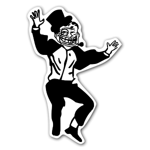 A funny sticker with the dancing man! 