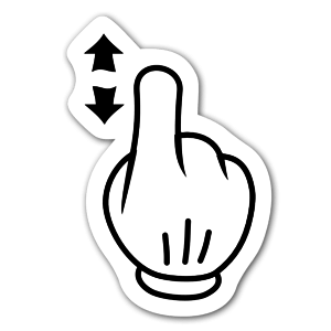 Multitouch symbol as stickers 