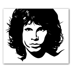Who doesn't want a cool sticker of Jim Morrison