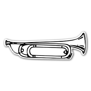 A simple trumpet as stickers
