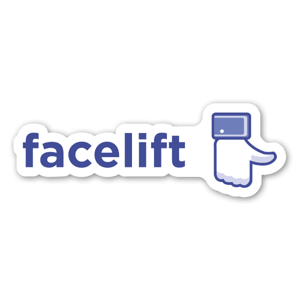 A contour cut facelift Facebook sticker 