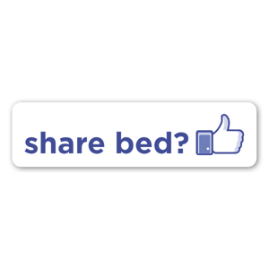 Share bed facebook stickers