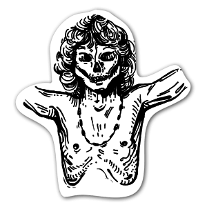 You must have this awesome Jim Morrison skull sticker 