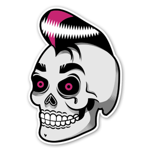 A cool skull as a sticker