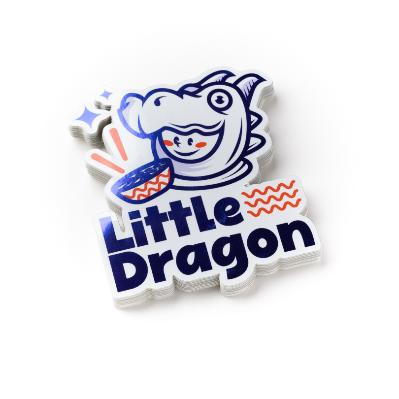 Holographic sticker showing partial effects.